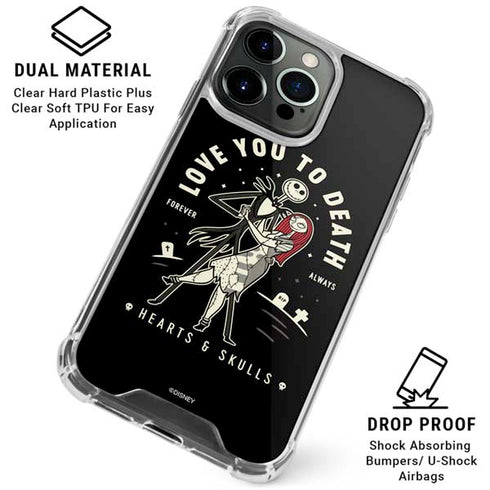 Disney The Nightmare Before Christmas Love You To Death iPhone 16 Pro Max Clear Case