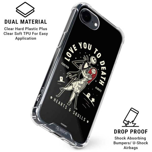 Disney The Nightmare Before Christmas Love You To Death iPhone 16e Clear Case