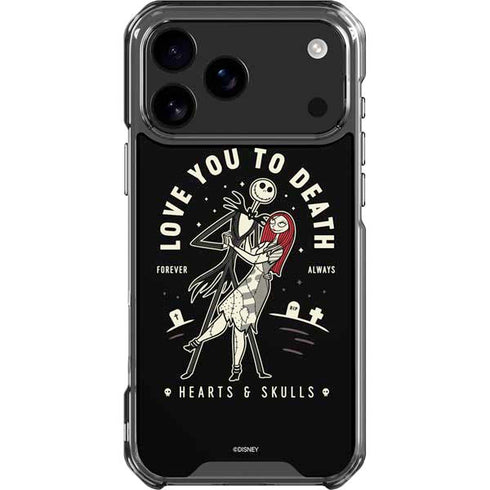 Disney The Nightmare Before Christmas Love You To Death iPhone 18 Pro Max Clear Case