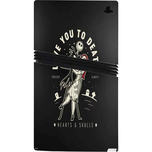 Disney The Nightmare Before Christmas Love You To Death PS5 Pro Console Skin