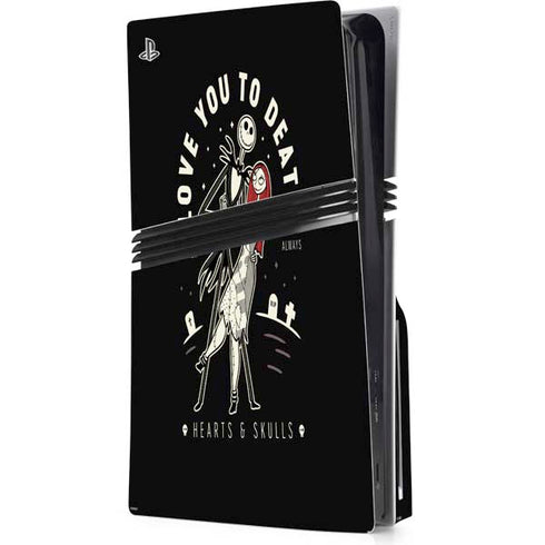 Disney The Nightmare Before Christmas Love You To Death PS5 Pro Disk Console Skin