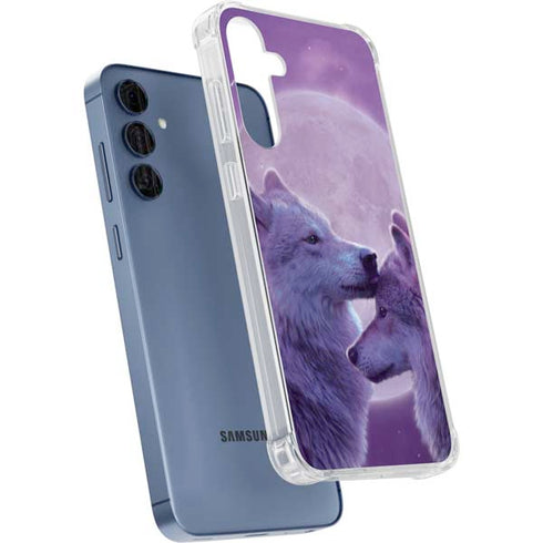 Loving Wolves by Vincent Hie Galaxy A55 5G Clear Case