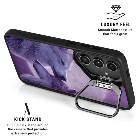 Loving Wolves by Vincent Hie Galaxy S24 FE Kickstand Case
