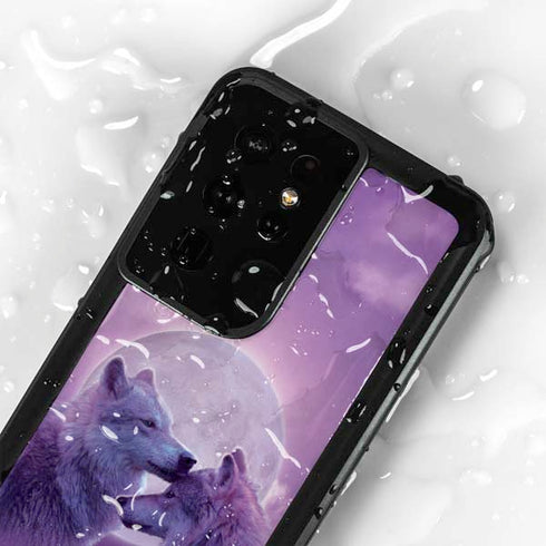 Loving Wolves by Vincent Hie Galaxy S24 Ultra Waterproof Case