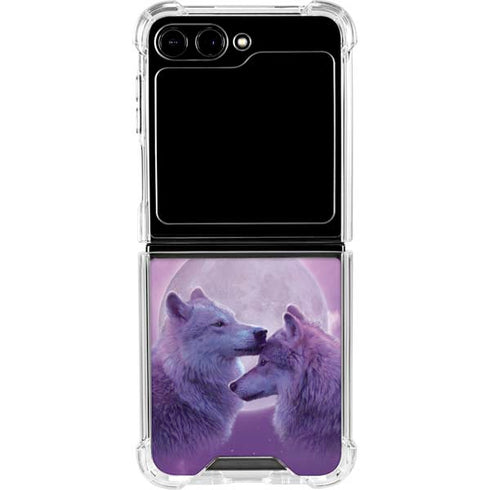 Loving Wolves by Vincent Hie Galaxy Z Flip6 Clear Case
