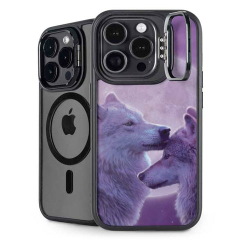 Loving Wolves by Vincent Hie iPhone 14 Pro Max Kickstand Case