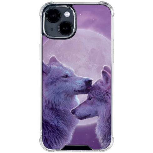 Loving Wolves by Vincent Hie iPhone 15 Clear Case