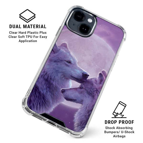 Loving Wolves by Vincent Hie iPhone 15 Clear Case