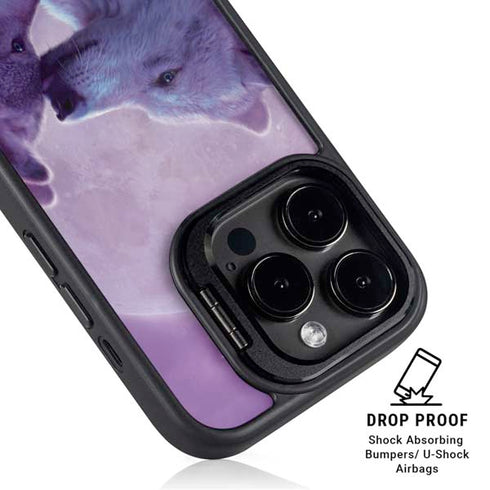 Loving Wolves by Vincent Hie iPhone 15 Pro Kickstand Case