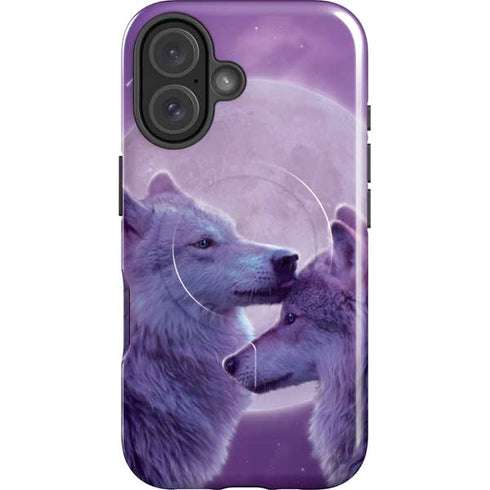 Loving Wolves by Vincent Hie iPhone 16 Magsafe Impact Case