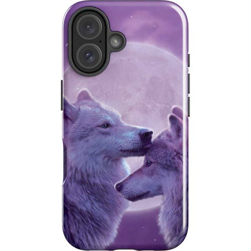 Loving Wolves by Vincent Hie iPhone 16 Plus Impact Case