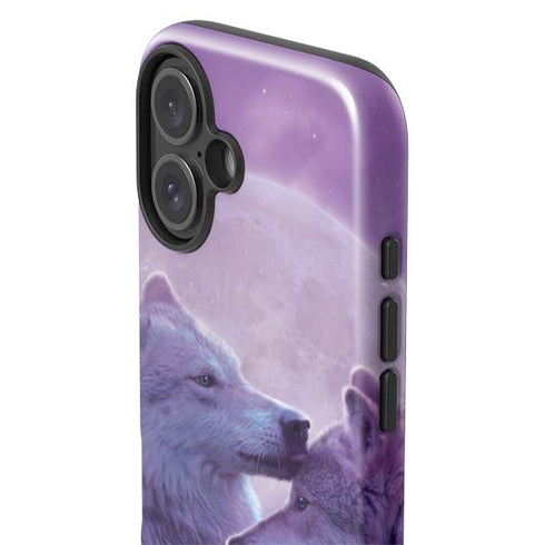 Loving Wolves by Vincent Hie iPhone 16 Plus Impact Case