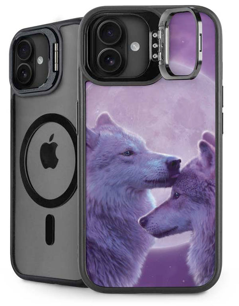 Loving Wolves by Vincent Hie iPhone 16 Plus Kickstand Case