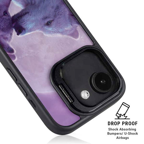 Loving Wolves by Vincent Hie iPhone 16e Kickstand Case
