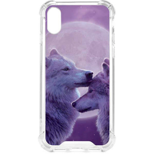 Loving Wolves by Vincent Hie iPhone XS Clear Case