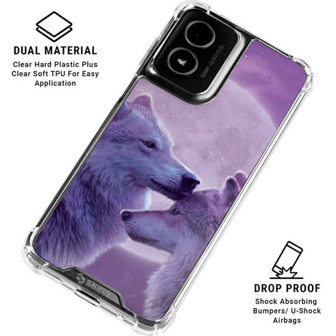 Loving Wolves by Vincent Hie Moto G Power 5G (2024) Clear Case