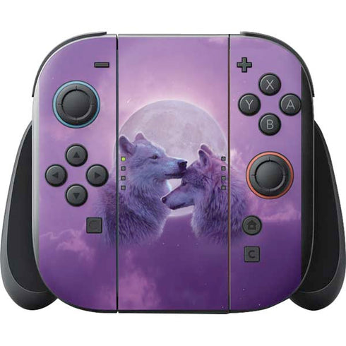 Loving Wolves by Vincent Hie Nintendo Switch 2 (2025) with Joy-Con Skin