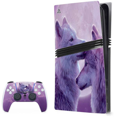 Loving Wolves by Vincent Hie PS5 Pro Bundle Skin