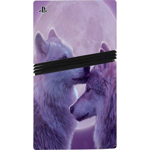 Loving Wolves by Vincent Hie PS5 Pro Disk Bundle Skin