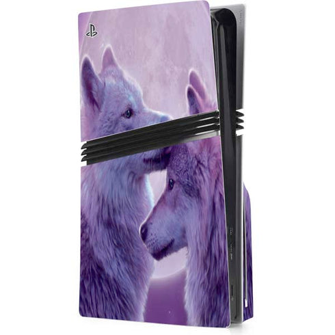 Loving Wolves by Vincent Hie PS5 Pro Disk Console Skin