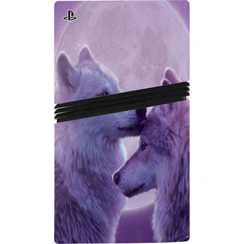 Loving Wolves by Vincent Hie PS5 Pro Disk Console Skin