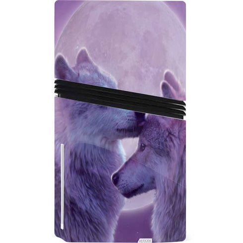 Loving Wolves by Vincent Hie PS5 Pro Disk Console Skin