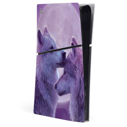 Loving Wolves by Vincent Hie PS5 Slim Digital Edition Console Skin