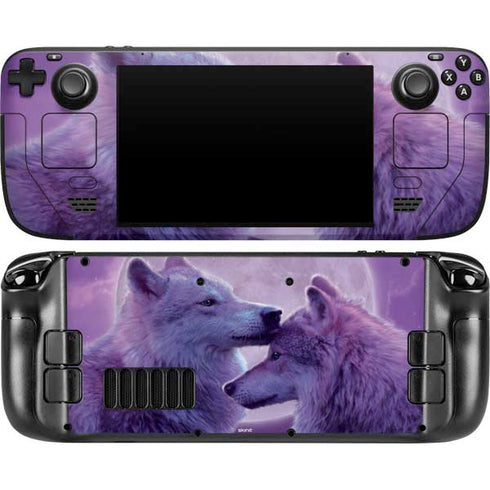 Loving Wolves by Vincent Hie Steam Deck Handheld Gaming Computer OLED Skin