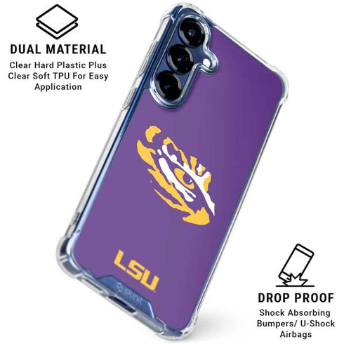 LSU Tiger Eye Logo Galaxy S25 Plus Clear Case