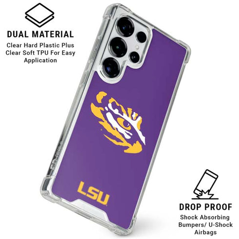 LSU Tiger Eye Logo Galaxy S25 Ultra Clear Case