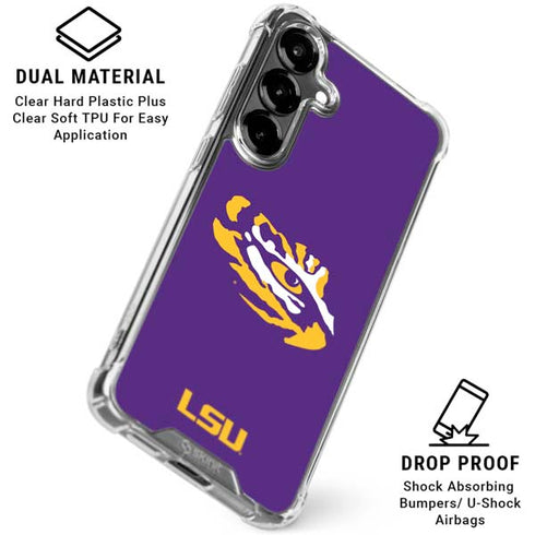 LSU Tiger Eye Logo Galaxy S26 Clear Case