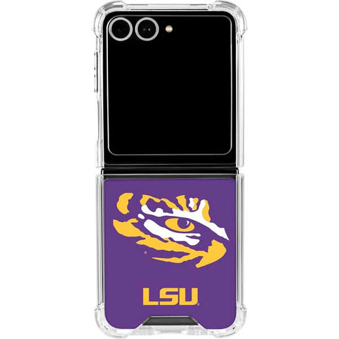 LSU Tiger Eye Logo Galaxy Z Flip7 Clear Case