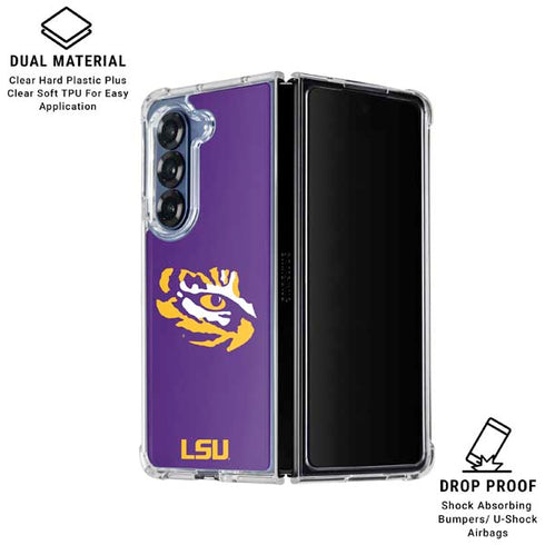 LSU Tiger Eye Logo Galaxy Z Fold7 Clear Case