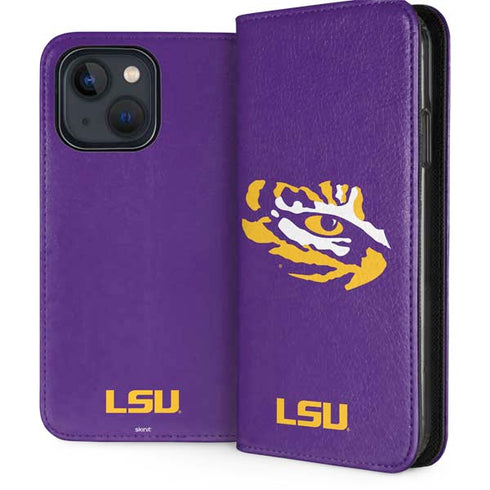 Louisiana State University - LSU Tiger Eye Logo iPhone 14 Folio Case