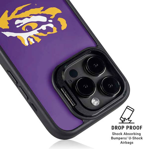 LSU Tiger Eye Logo iPhone 14 Pro Kickstand Case
