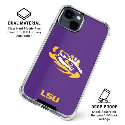 Louisiana State University - LSU Tiger Eye Logo iPhone 15 Clear Case