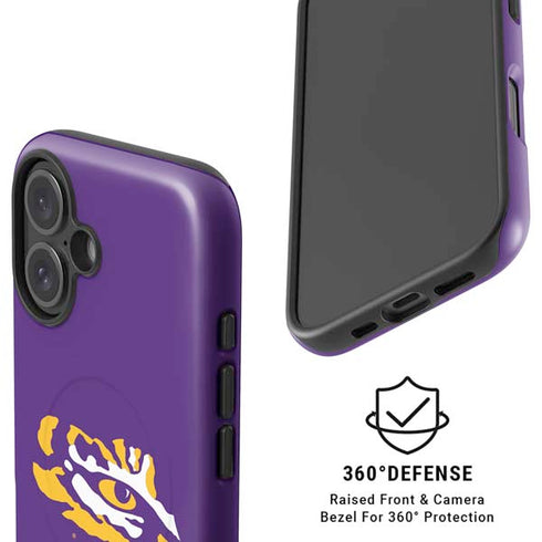 LSU Tiger Eye Logo iPhone 16 Magsafe Impact Case