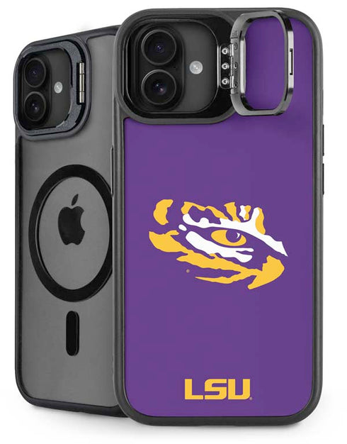 LSU Tiger Eye Logo iPhone 16 Plus Kickstand Case