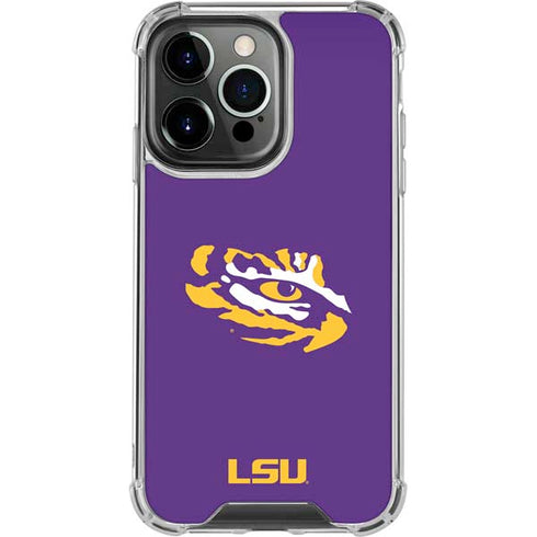 LSU Tiger Eye Logo iPhone 16 Pro Max Clear Case
