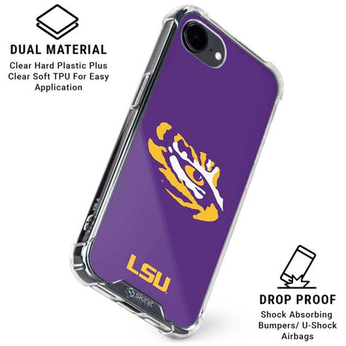 LSU Tiger Eye Logo iPhone 16e Clear Case