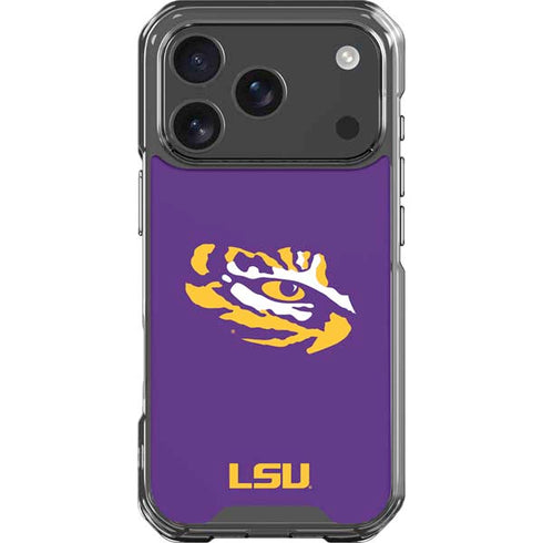 LSU Tiger Eye Logo iPhone 17 Pro Clear Case