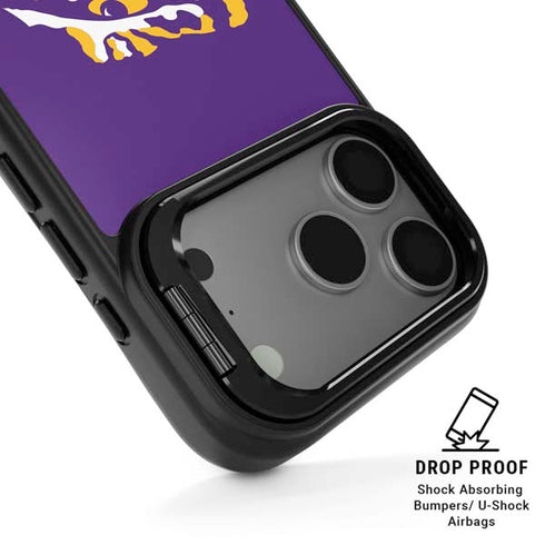 LSU Tiger Eye Logo iPhone 17 Pro Kickstand Case