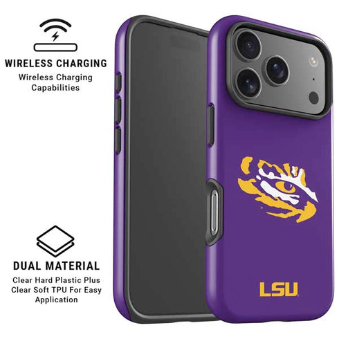 LSU Tiger Eye Logo iPhone 17 Pro Magsafe Impact Case