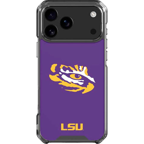 LSU Tiger Eye Logo iPhone 17 Pro Max Clear Case