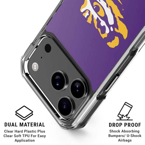LSU Tiger Eye Logo iPhone 18 Pro Clear Case