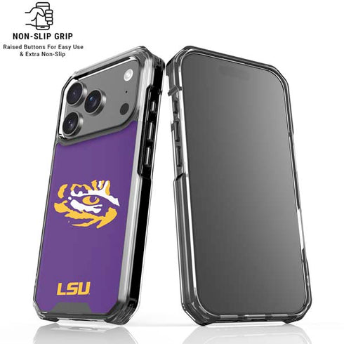 LSU Tiger Eye Logo iPhone 18 Pro Clear Case