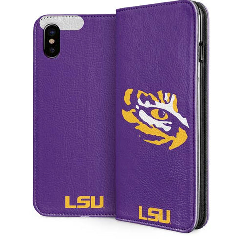 Louisiana State University - LSU Tiger Eye Logo iPhone 8 Folio Case