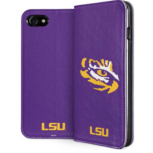 Louisiana State University - LSU Tiger Eye Logo iPhone SE (2nd & 3rd Gen) Folio Case
