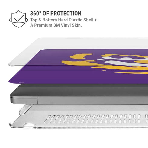 LSU Tiger Eye Logo MacBook Pro 14in (2021-24) Case plus Skin