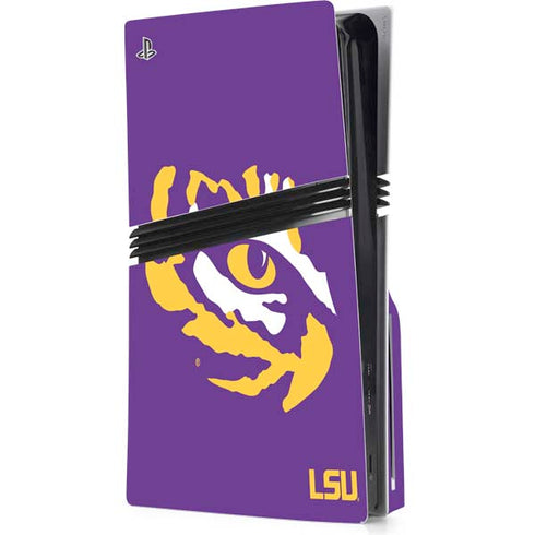 LSU Tiger Eye Logo PS5 Pro Disk Console Skin